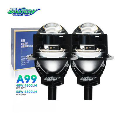 マスターズA99 高低光 58W 5800 ルメン 6000K DC9-16V 3インチ プロジェクター