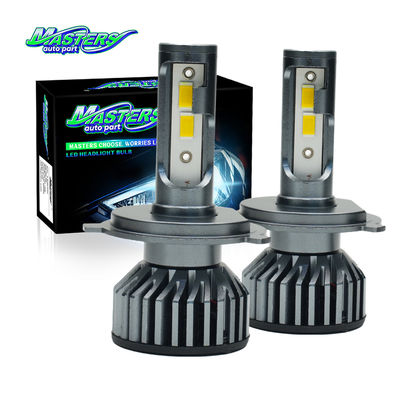 マスターズ F2 75W 7500 ルメン 3000K イエロー 9004 9007 H4 H13 LEDヘッドライト 電球