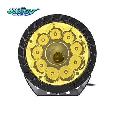 マスターズ 100W 9000LM 3700-3900K 黄色色 H4 LED 作業灯 7インチレーザースポットライト XM-7IN-10P-002